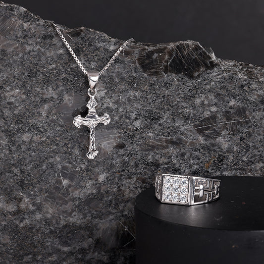 Silver Faith And Sparkle Set For Him