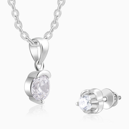 Silver Cute Zirconia Set