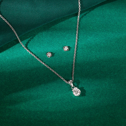 Silver Cute Zirconia Set