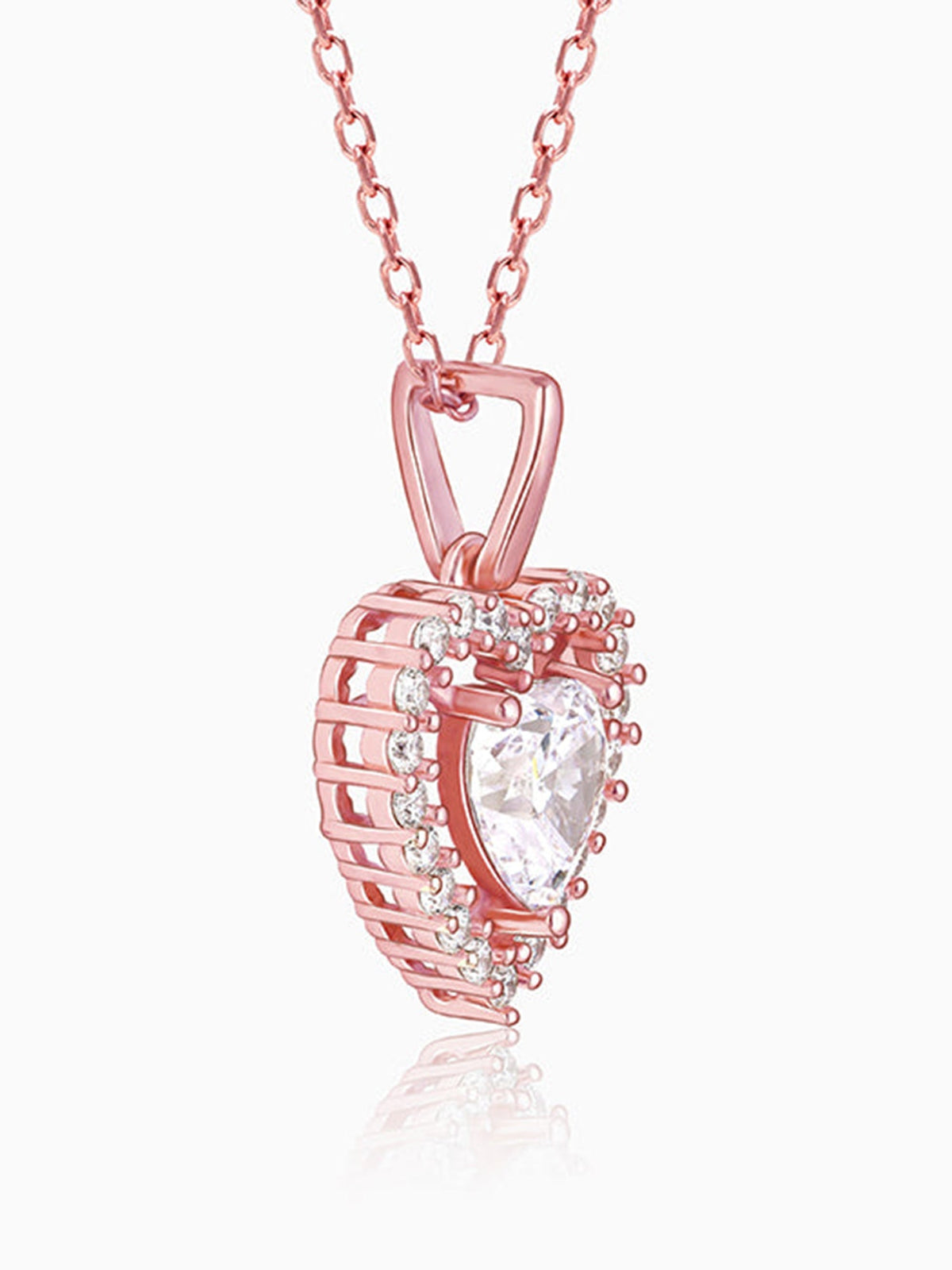 Rose Gold Love Within Pendant With Link Chain