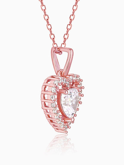 Rose Gold Love Within Pendant With Link Chain