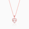 Anushka Sharma Rose Gold Love Heart Pendant with Link Chain