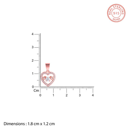 Anushka Sharma Rose Gold Love Heart Pendant with Link Chain