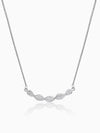 Silver Helix Zircon Necklace