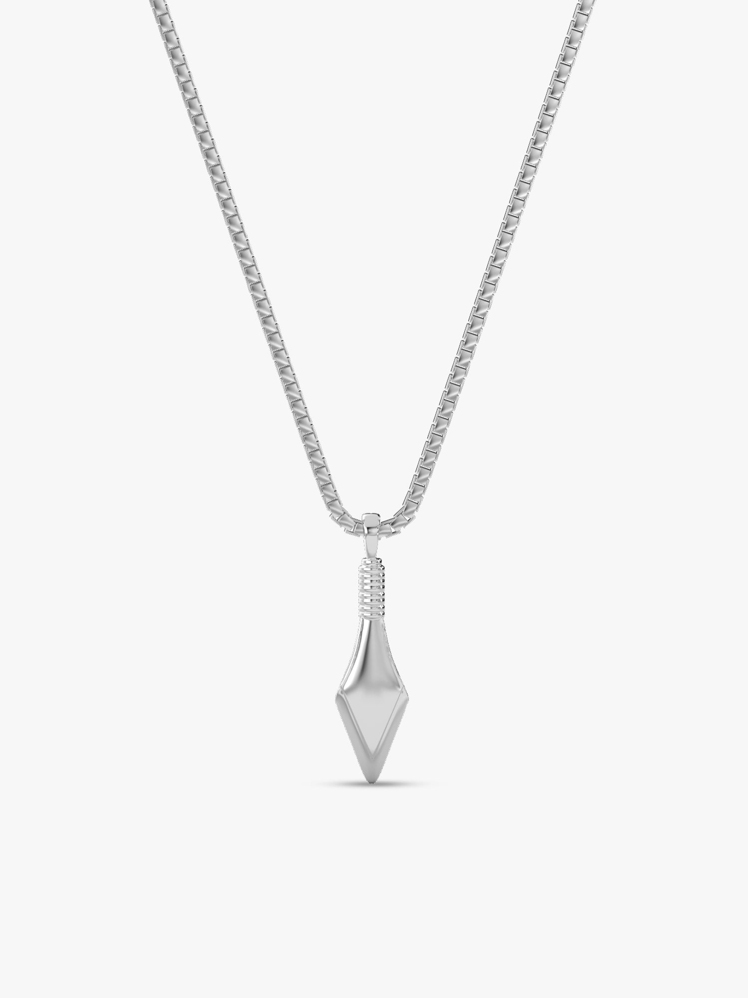 Aditya Roy Kapur Silver Kite Pendant with Box Chain For Him