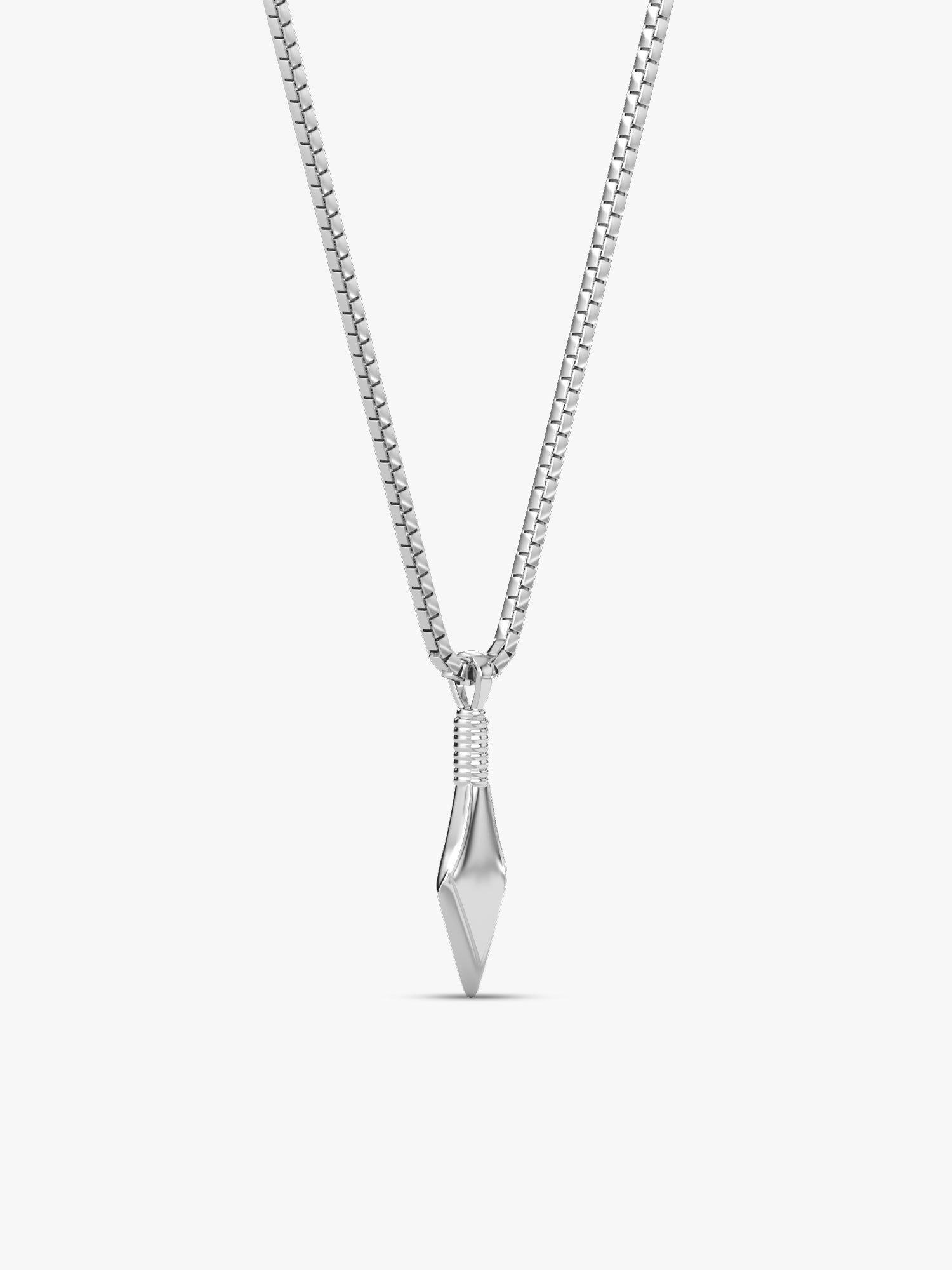 Aditya Roy Kapur Silver Kite Pendant with Box Chain For Him
