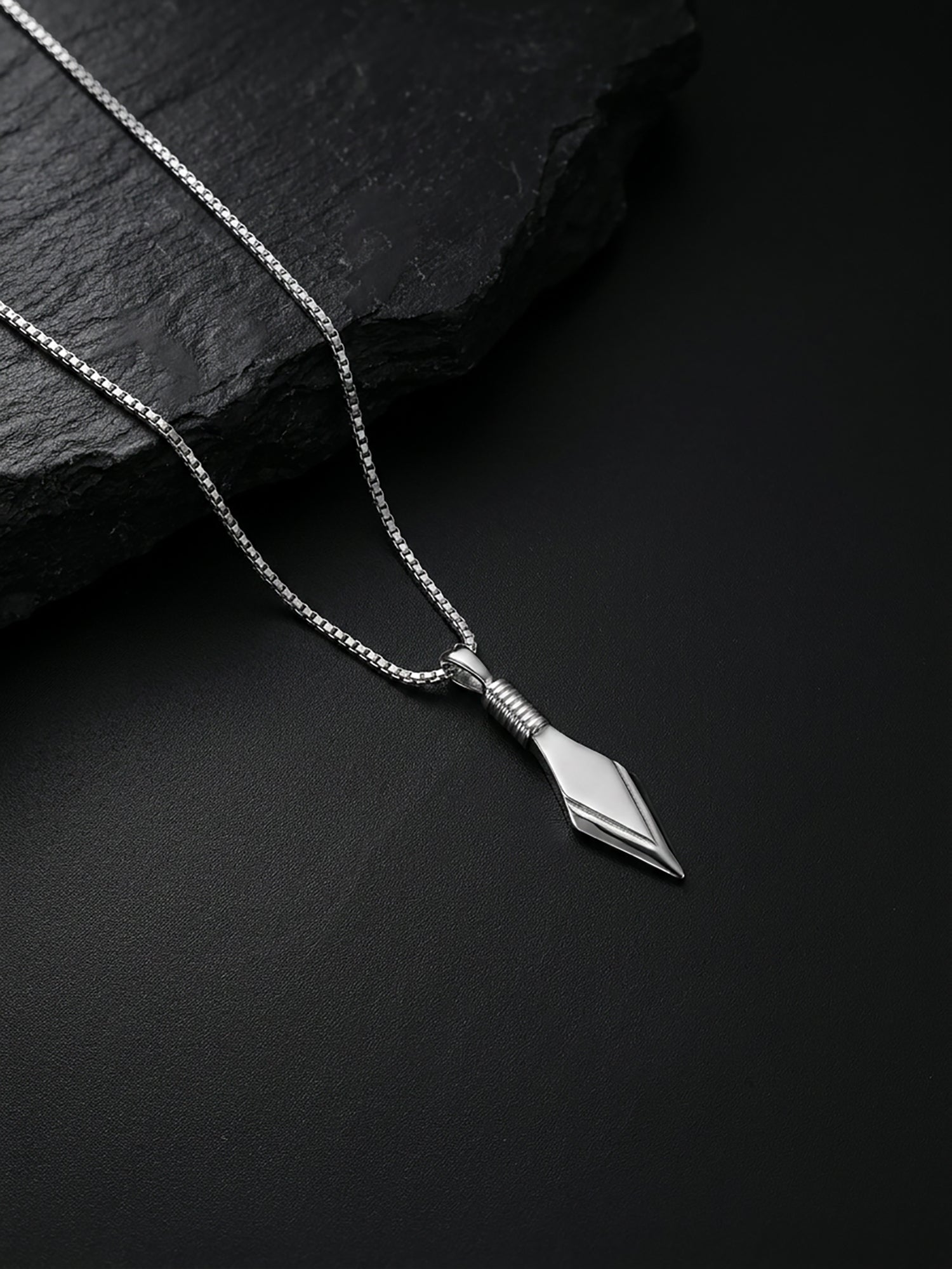 Aditya Roy Kapur Silver Kite Pendant with Box Chain For Him