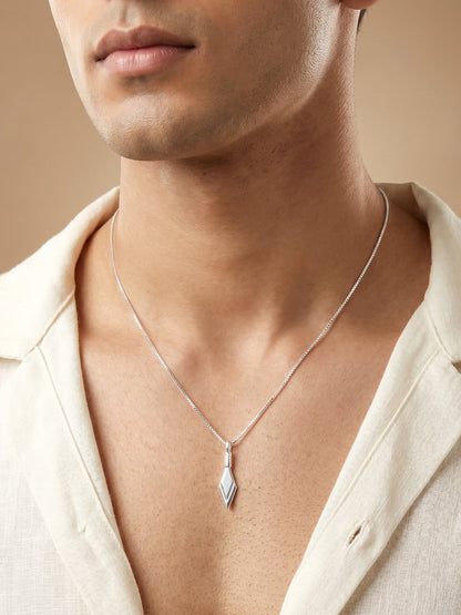Aditya Roy Kapur Silver Kite Pendant with Box Chain For Him