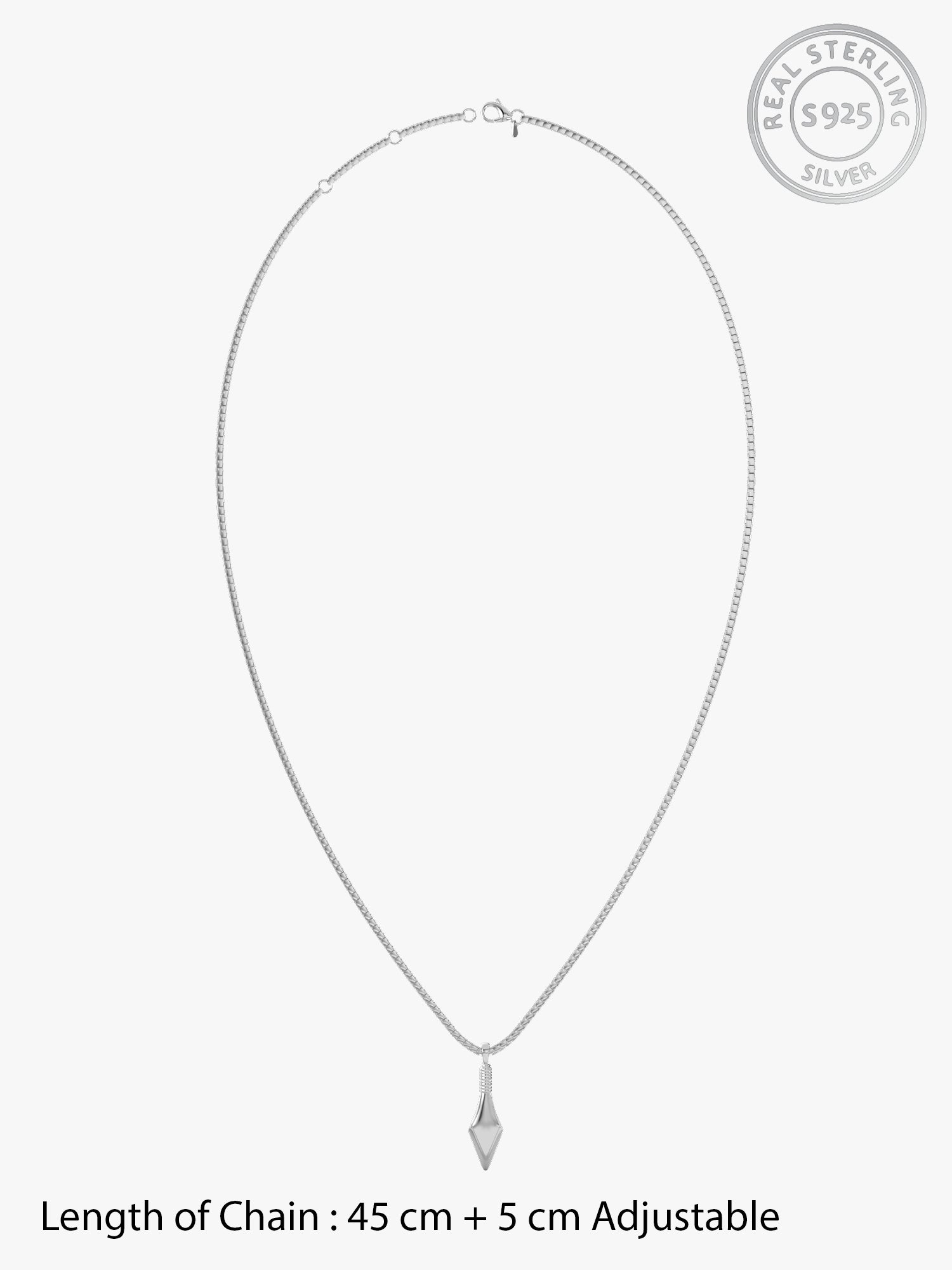 Aditya Roy Kapur Silver Kite Pendant with Box Chain For Him
