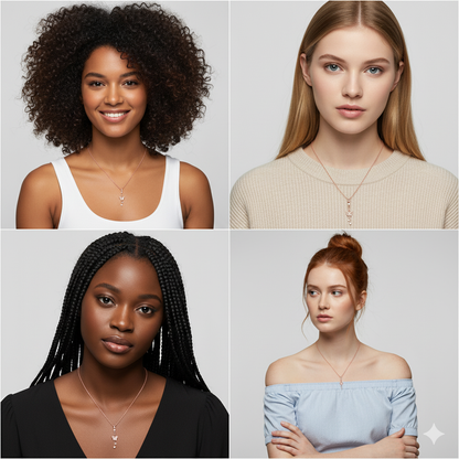 Rose Gold Charming Butterfly Pendant with Link Chain