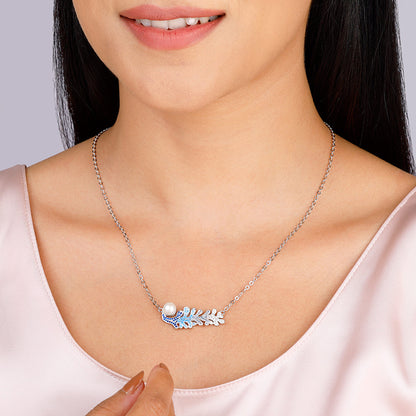 Silver Ombre In Blue Necklace