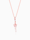 Rose Gold Charming Butterfly Pendant with Link Chain