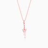 Rose Gold Charming Butterfly Pendant with Link Chain