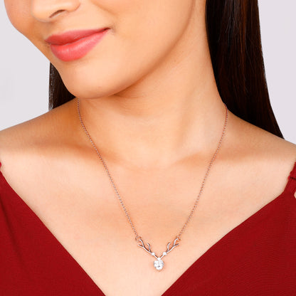 Rose Gold Deer Heart Necklace – GIVA Jewellery