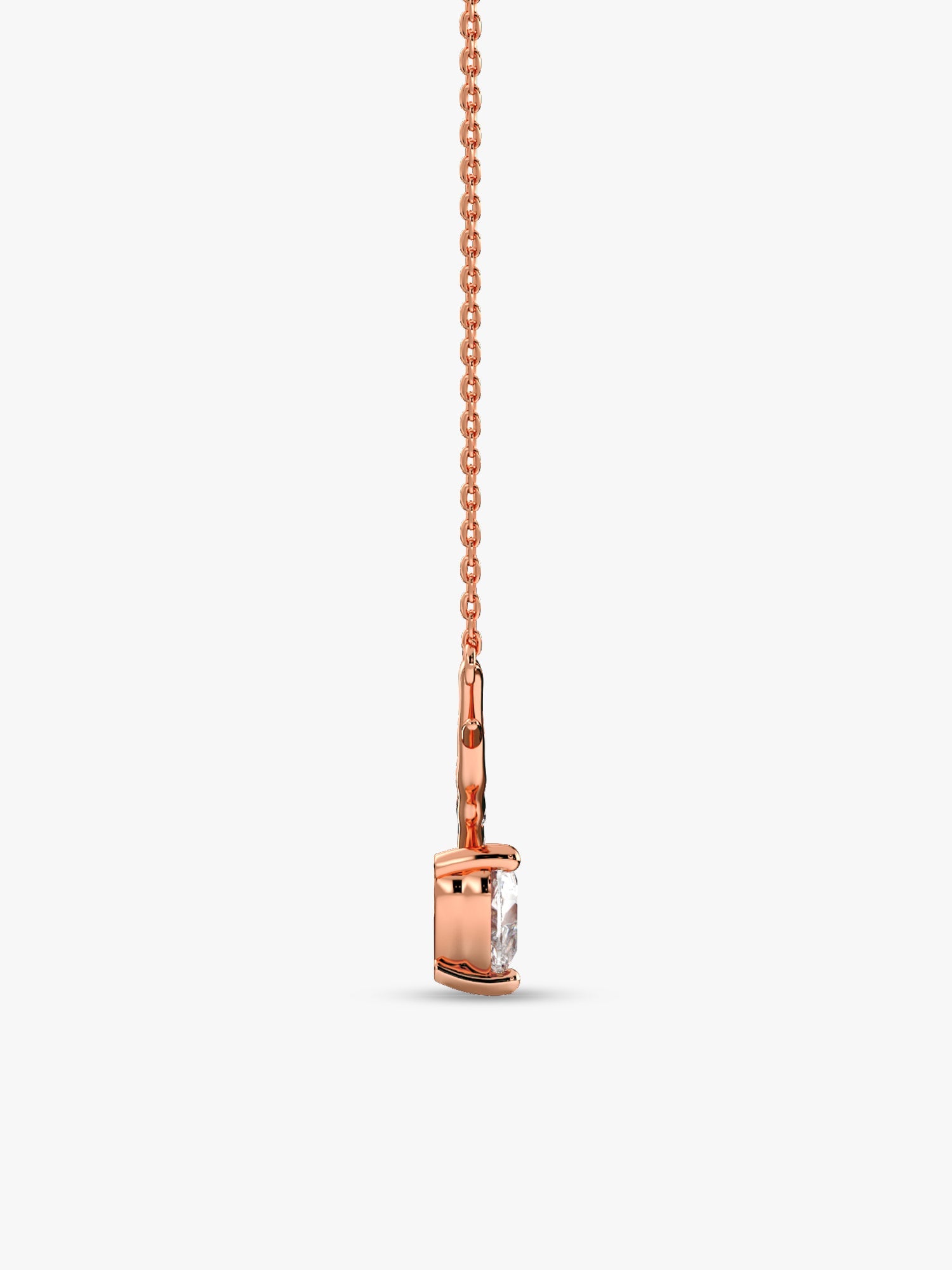 Rose Gold Deer Heart Necklace