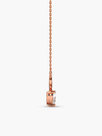 Rose Gold Deer Heart Necklace
