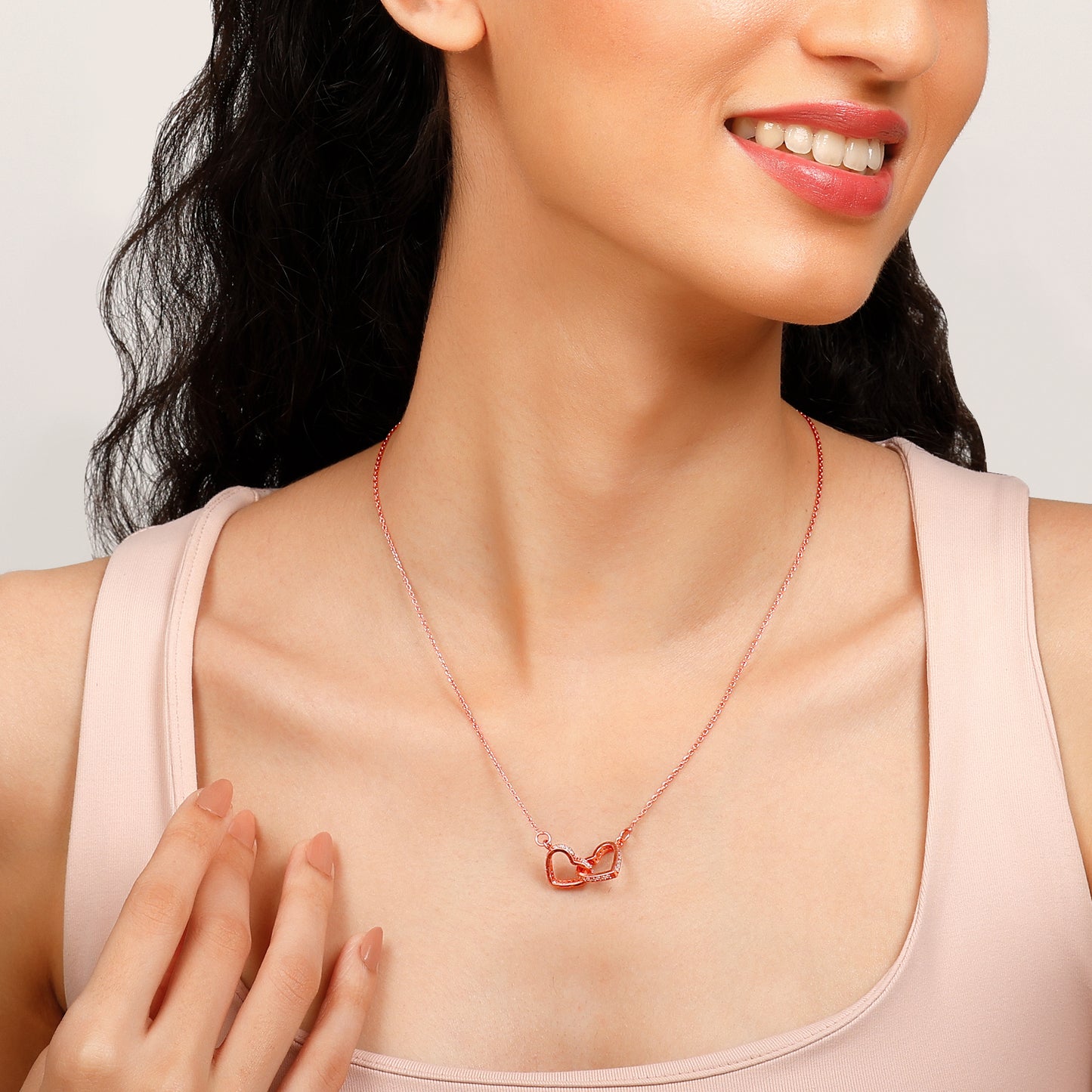 Rose Gold Locked-In-Love Necklace
