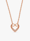 Rose Gold Infinite Love In Heart Earrings