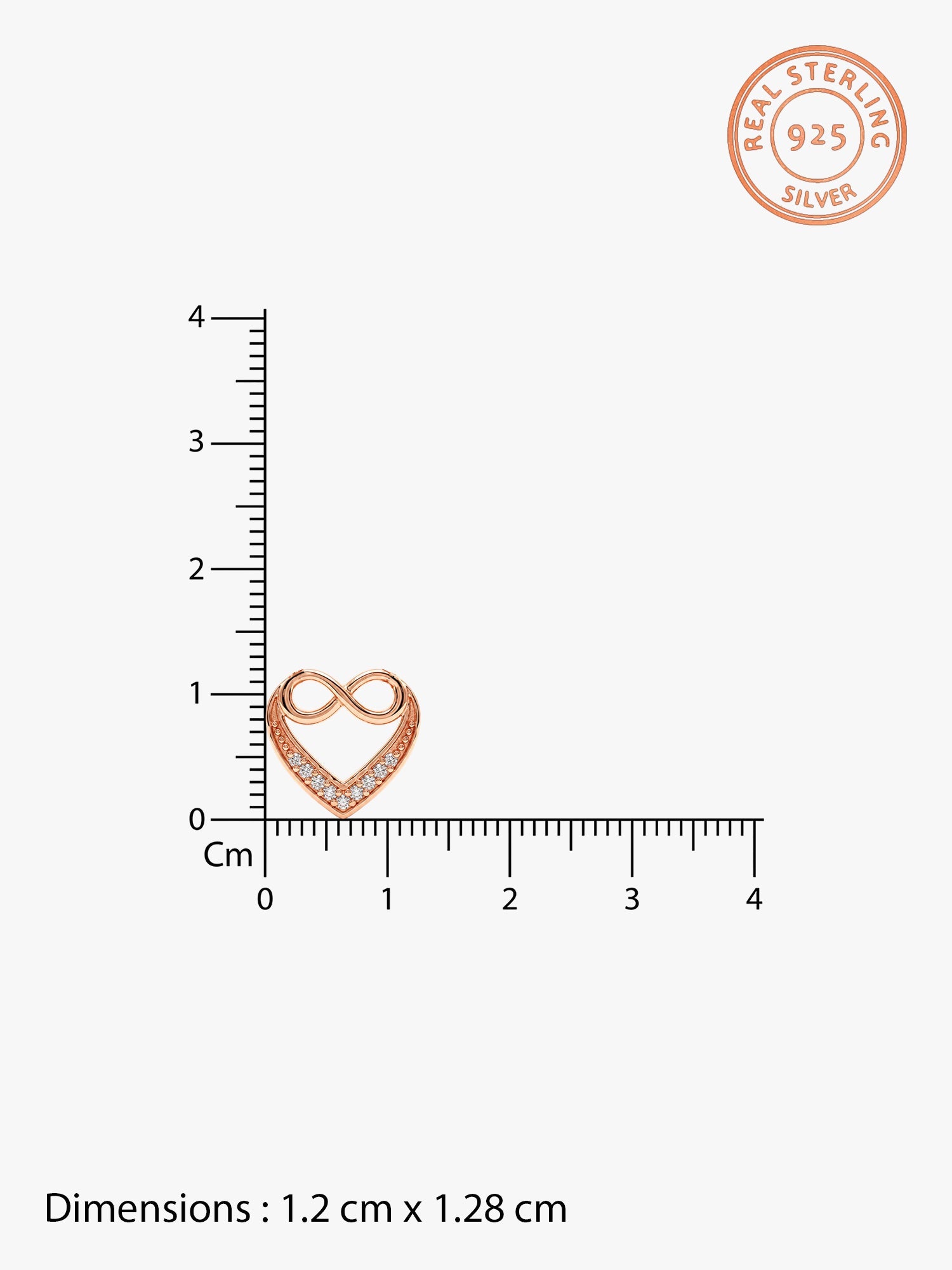 Rose Gold Infinite Love in Heart Necklace