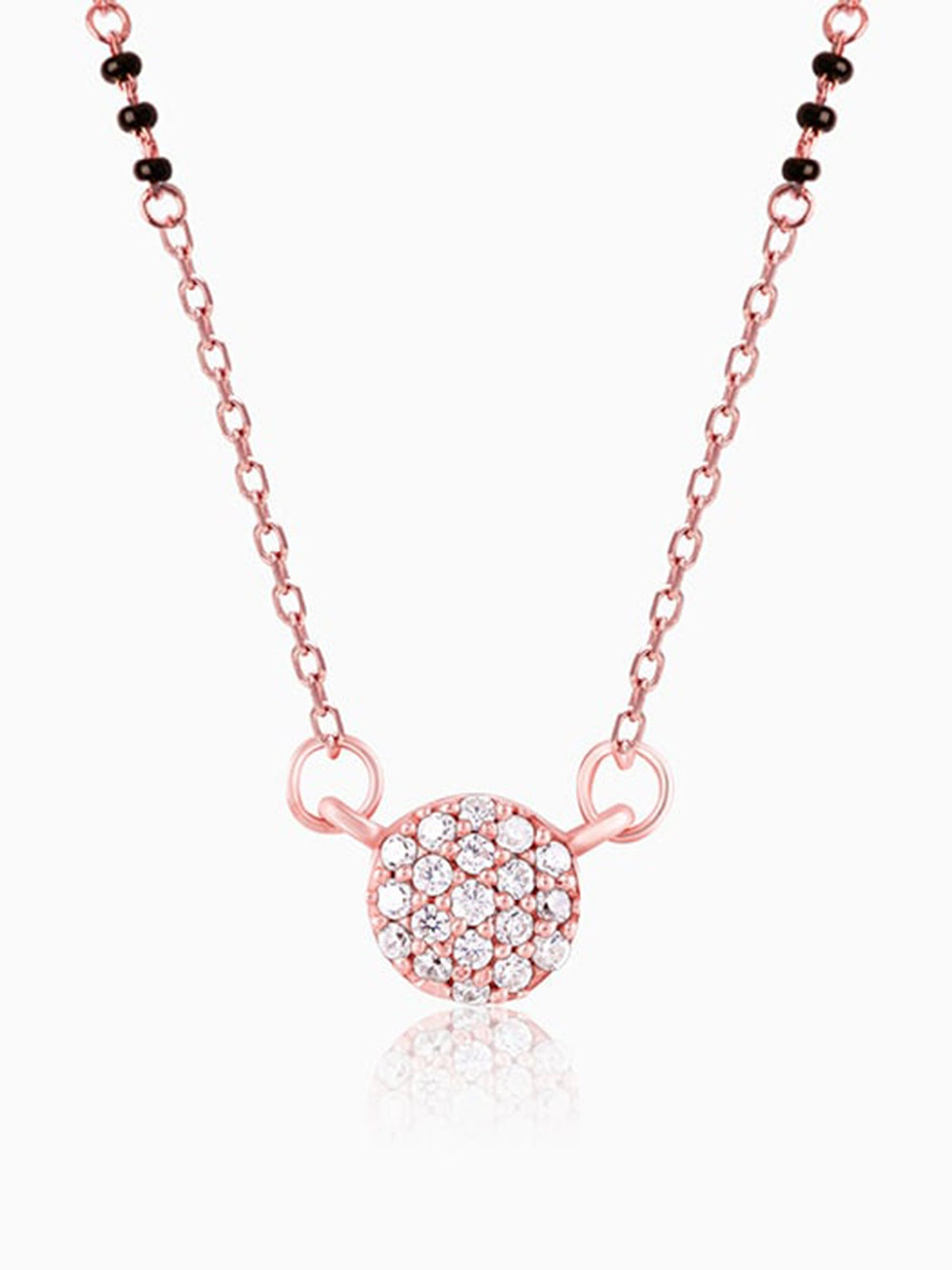 Rose Gold Zircon Embellished Mangalsutra