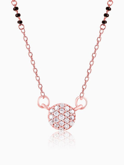 Rose Gold Zircon Embellished Mangalsutra