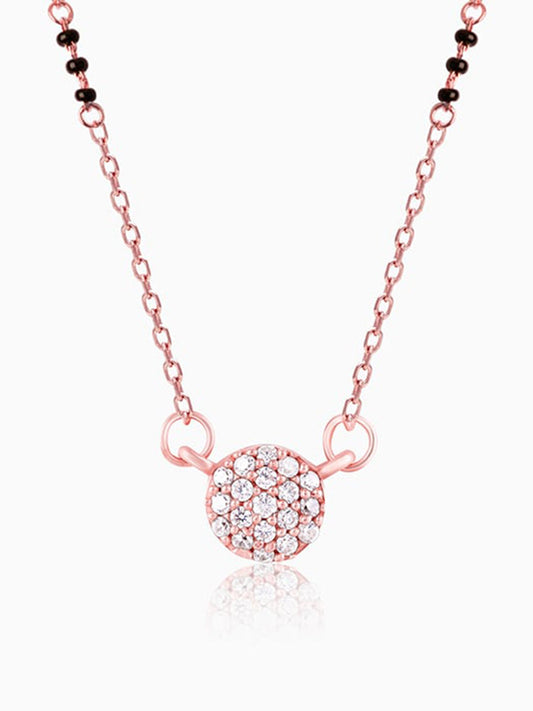 Rose Gold Zircon Embellished Mangalsutra