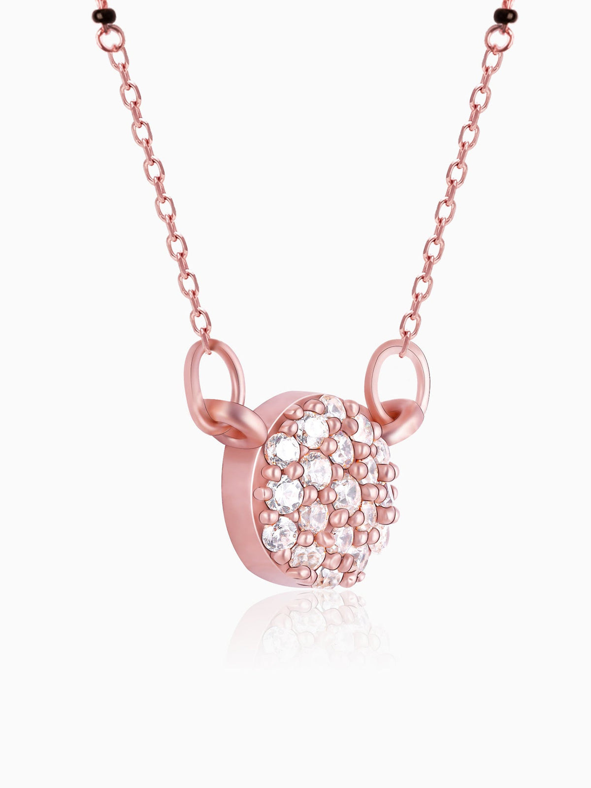 Rose Gold Zircon Embellished Mangalsutra