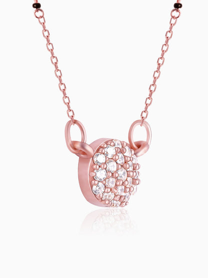 Rose Gold Zircon Embellished Mangalsutra