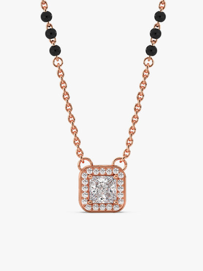 Rose Gold Love Square Mangalsutra