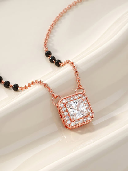 Rose Gold Love Square Mangalsutra