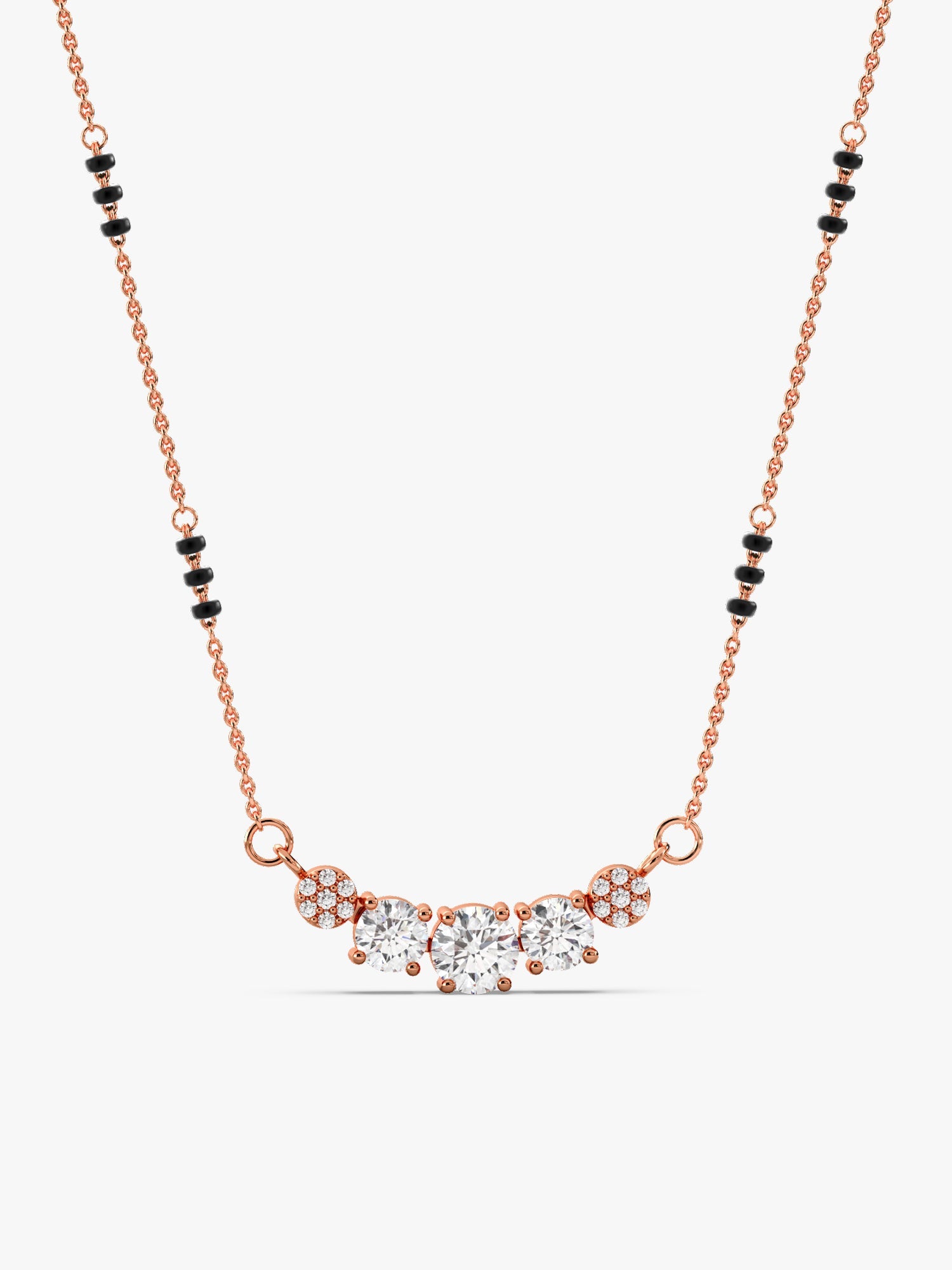 Rose Gold Zirconia Elegance Mangalsutra