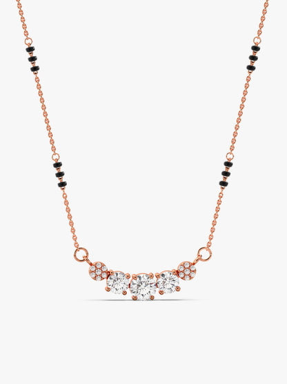 Rose Gold Zirconia Elegance Mangalsutra