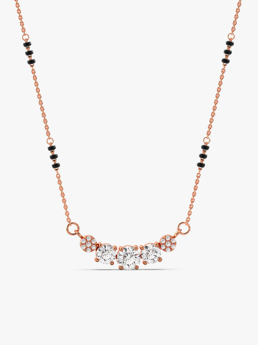 Rose Gold Zirconia Elegance Mangalsutra