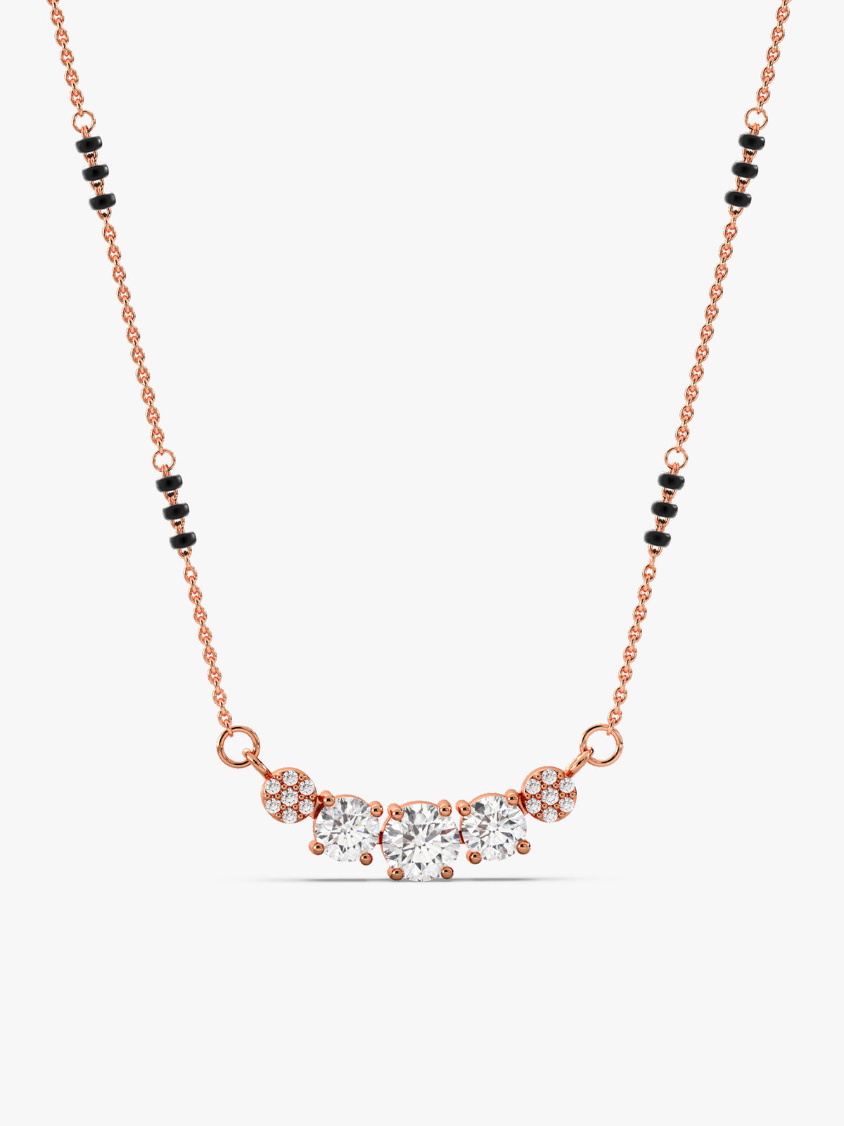 Rose Gold Zirconia Elegance Mangalsutra