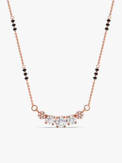Rose Gold Zirconia Elegance Mangalsutra
