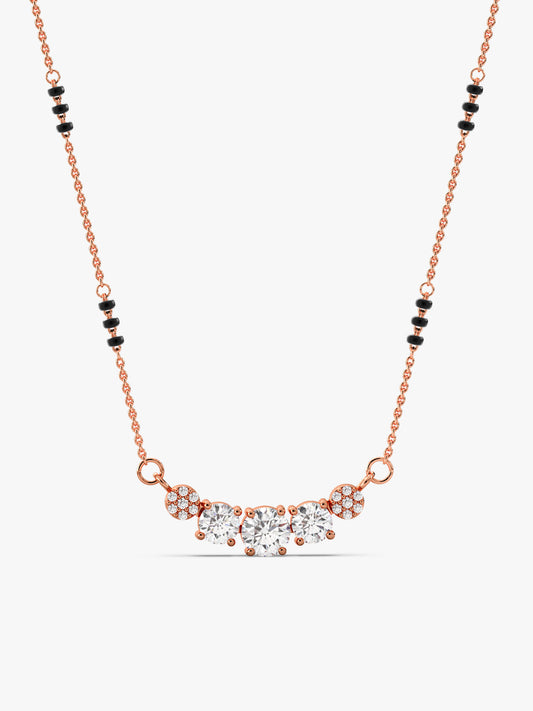 Rose Gold Zirconia Elegance Mangalsutra