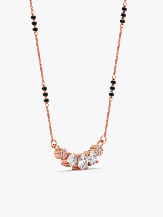 Rose Gold Zirconia Elegance Mangalsutra