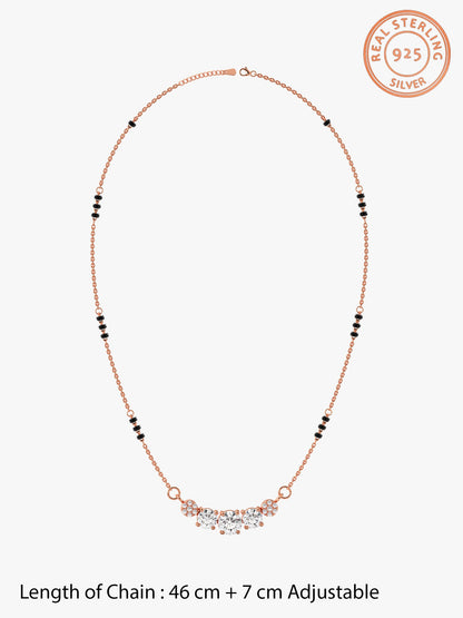 Rose Gold Zirconia Elegance Mangalsutra