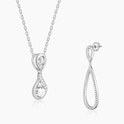 Silver Zirconia Drop Set