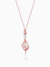 Rose Gold Zircon Fairy Pendant with Link Chain
