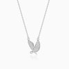 Silver Zircon Mockingbird Necklace