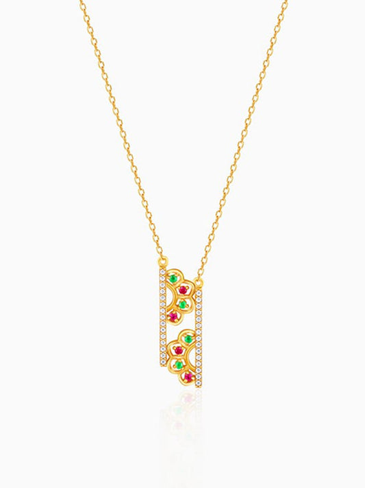 Golden Floral Blossom Necklace