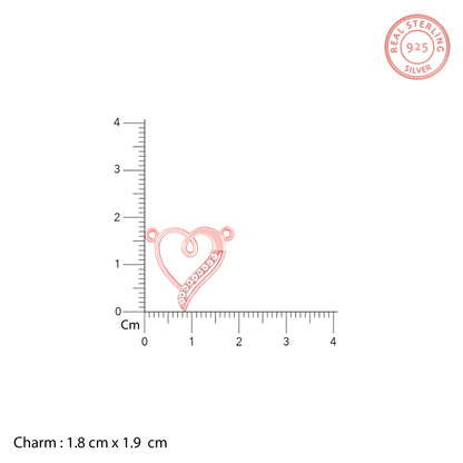 Rose Gold Curl Heart Necklace