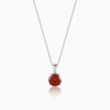 Silver Gracious Red Pendant with Link Chain