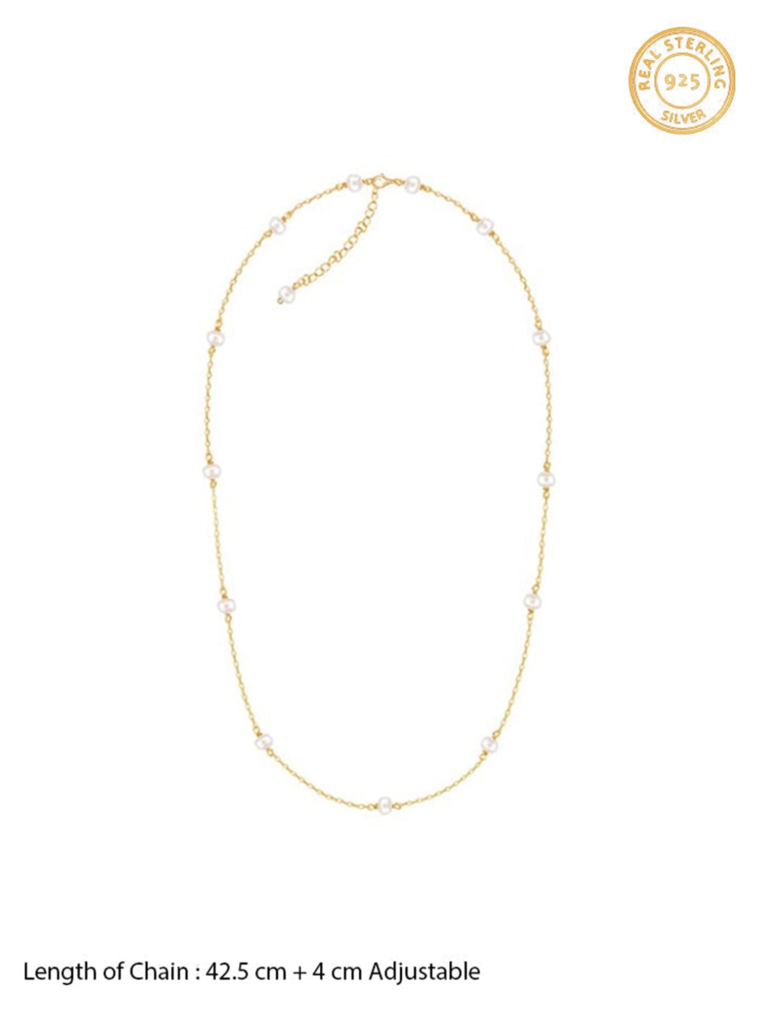 Kriti Sanon Golden Minimal Pearl Necklace
