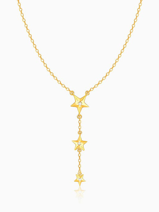 Golden Stars Are All Around Me Necklace