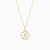 Golden Pisces Pendant With Link Chain