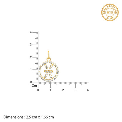 Golden Pisces Pendant With Link Chain