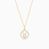 Golden Taurus Pendant With Link Chain