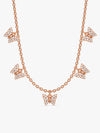 Rose Gold Wavering Wings Butterfly Necklace